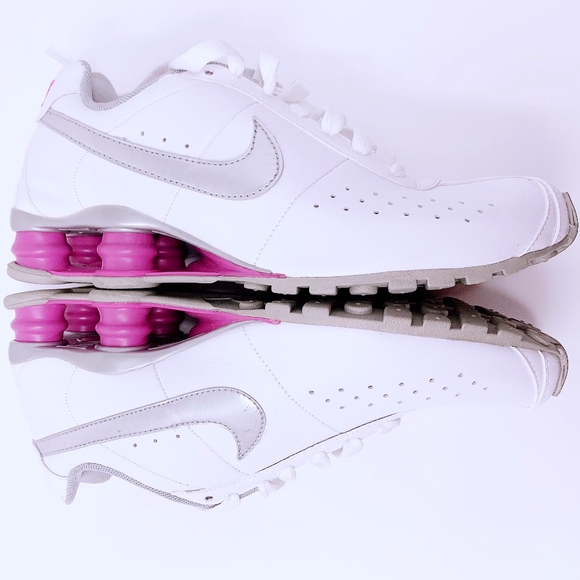 pink leather nike shoes